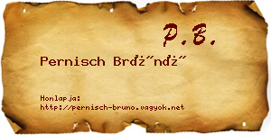 Pernisch Brúnó névjegykártya